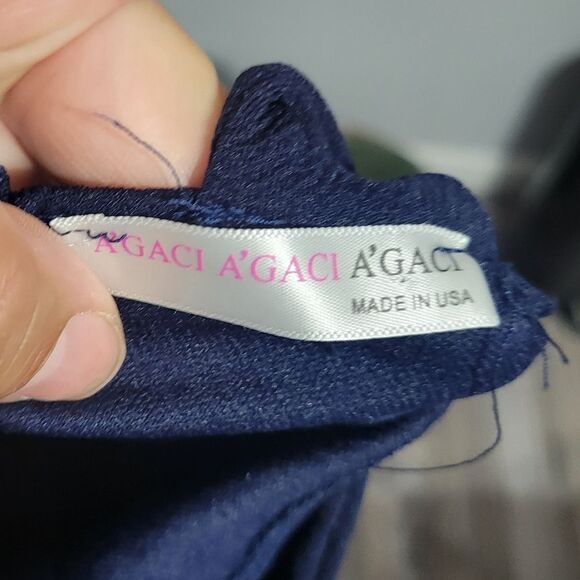 Agaci fit and flare navy dress - Picture 5 of 9